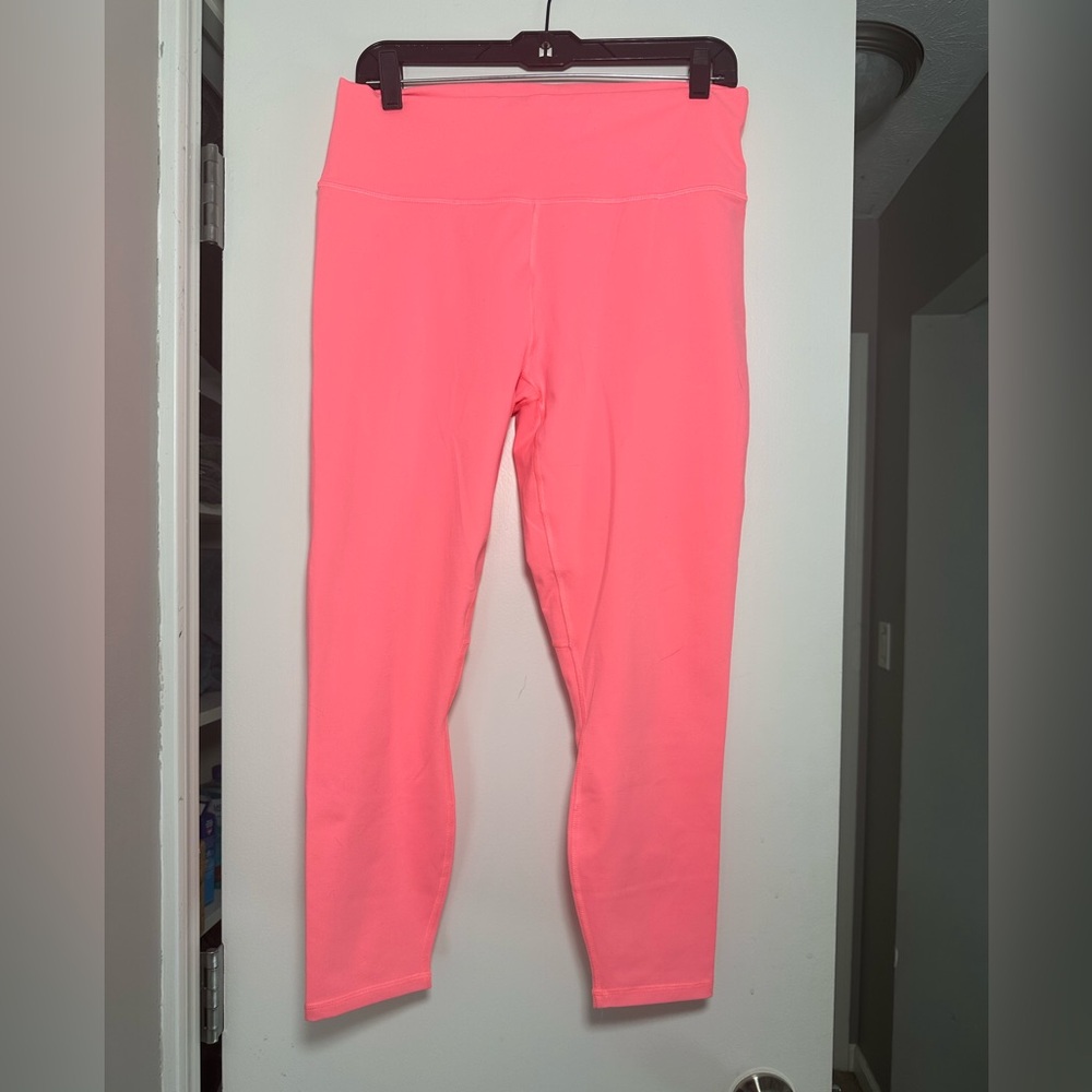 Fabletics Bright Coral Powerhold Leggings 7/8 - L